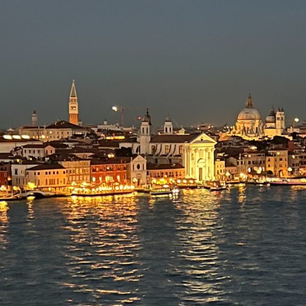 View of the Venice skyline from the hotel terrace