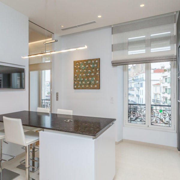 Kitchen in Hospitality suites facing le Palais des Festivals in Cannes