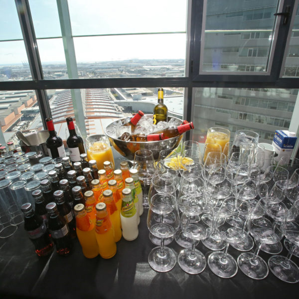 Drinks buffet facing Gran Via