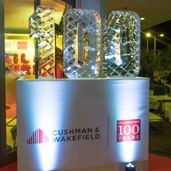 100 ice sculpture with led light underneath