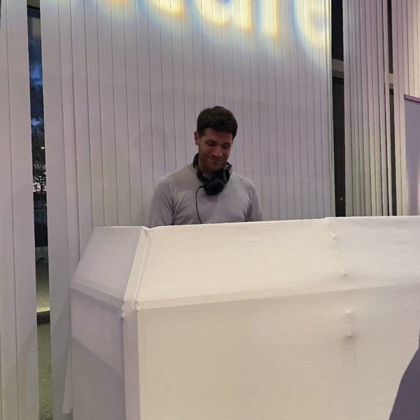 DJ during happy hour at MWC