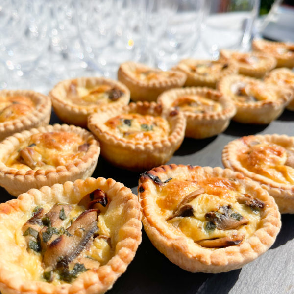 Mini quiches delivered and served at the booth during MIPIM