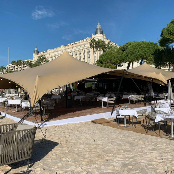 Berber tent on the beach during MAPIC lunch