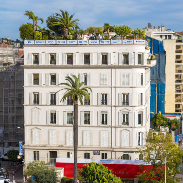 Penthouse facing le palais with branding during MIPIM