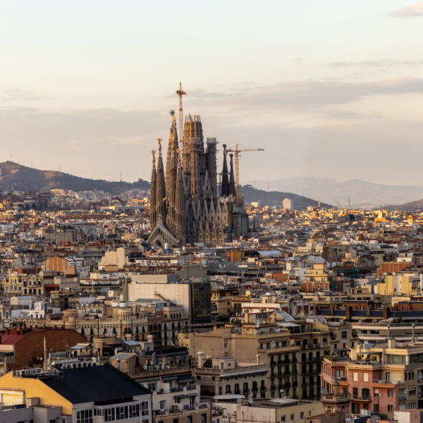 Sagrada Familia view from venue in Barcelona MWC networking event