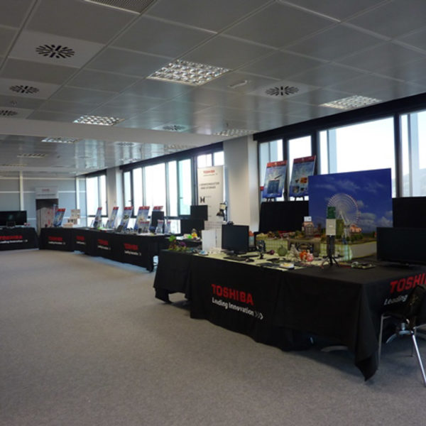Product area in the headquarters facing MWC