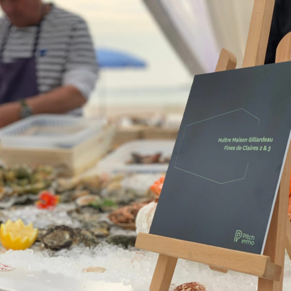 MIPIM oyster animation Gillardeau brand during happy hour on the beach
