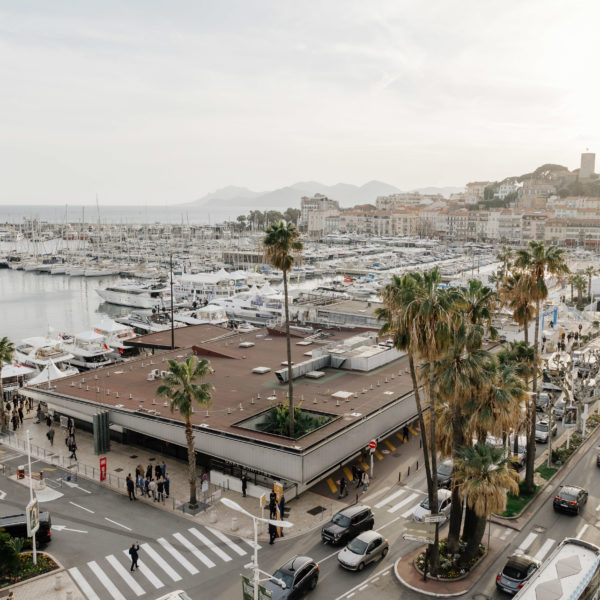 Cannes view over the harbour next to le palais des festivals during MIPIM