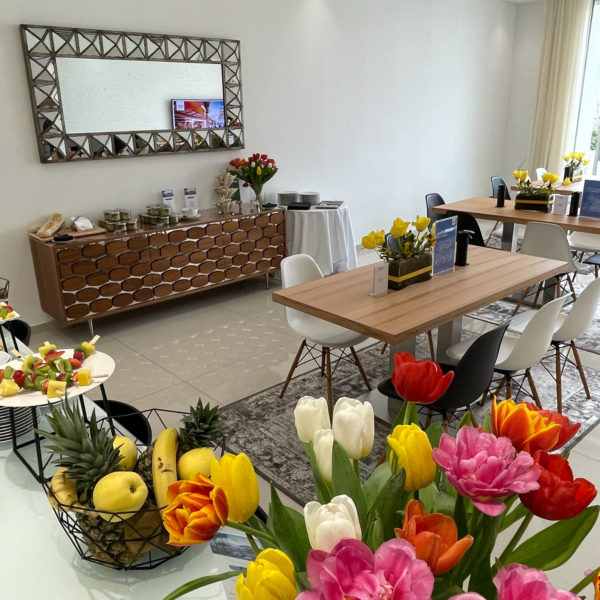 MIPIM Hospitality suite flower decoration