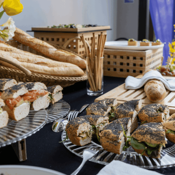 Breakfast served on buffet including salmon bagels for MIPIM early birds event