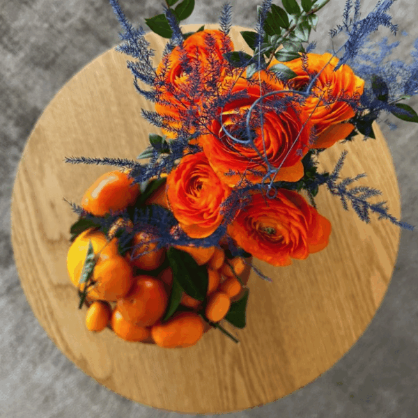 Flower arrangement inside the hospitality suite