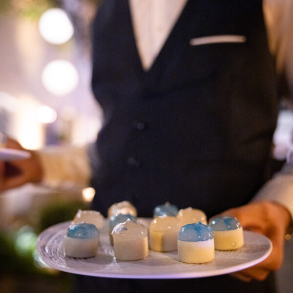 Cocktail pieces with transparent blue and silver sparkles to match one of the customer's phone