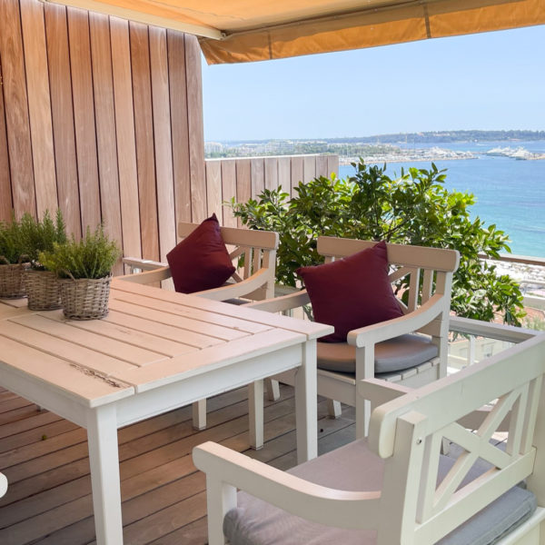 Cannes Lions 2022 outdoor space for meetings with sea view from the croisette