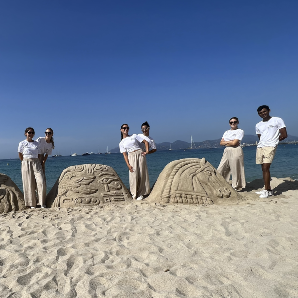Team on the beach during Cannes Lions
