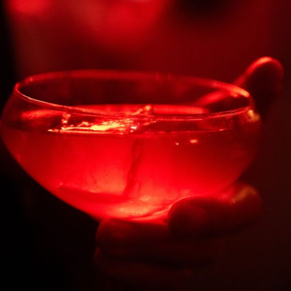 Nice cocktail with red lighting during the netwroking event in the Netherlands