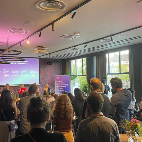 Panel session packed with attendees in Amsterdam during IBC