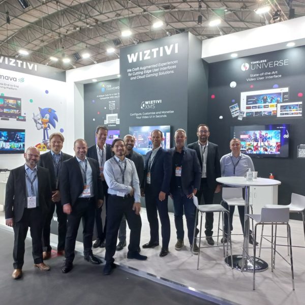 Wiztivi team at their booth during IBC 2022