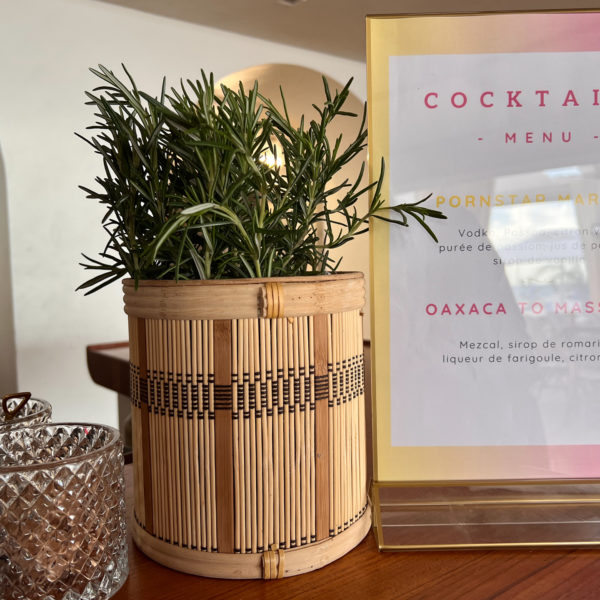 Cocktail menu during networking event