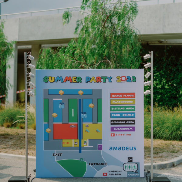 event map in front of the venue