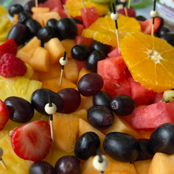 fresh fruits salad on buffet during the lunch
